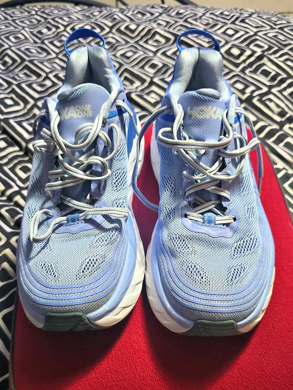 Hoka Blue & White Athletic Shoes